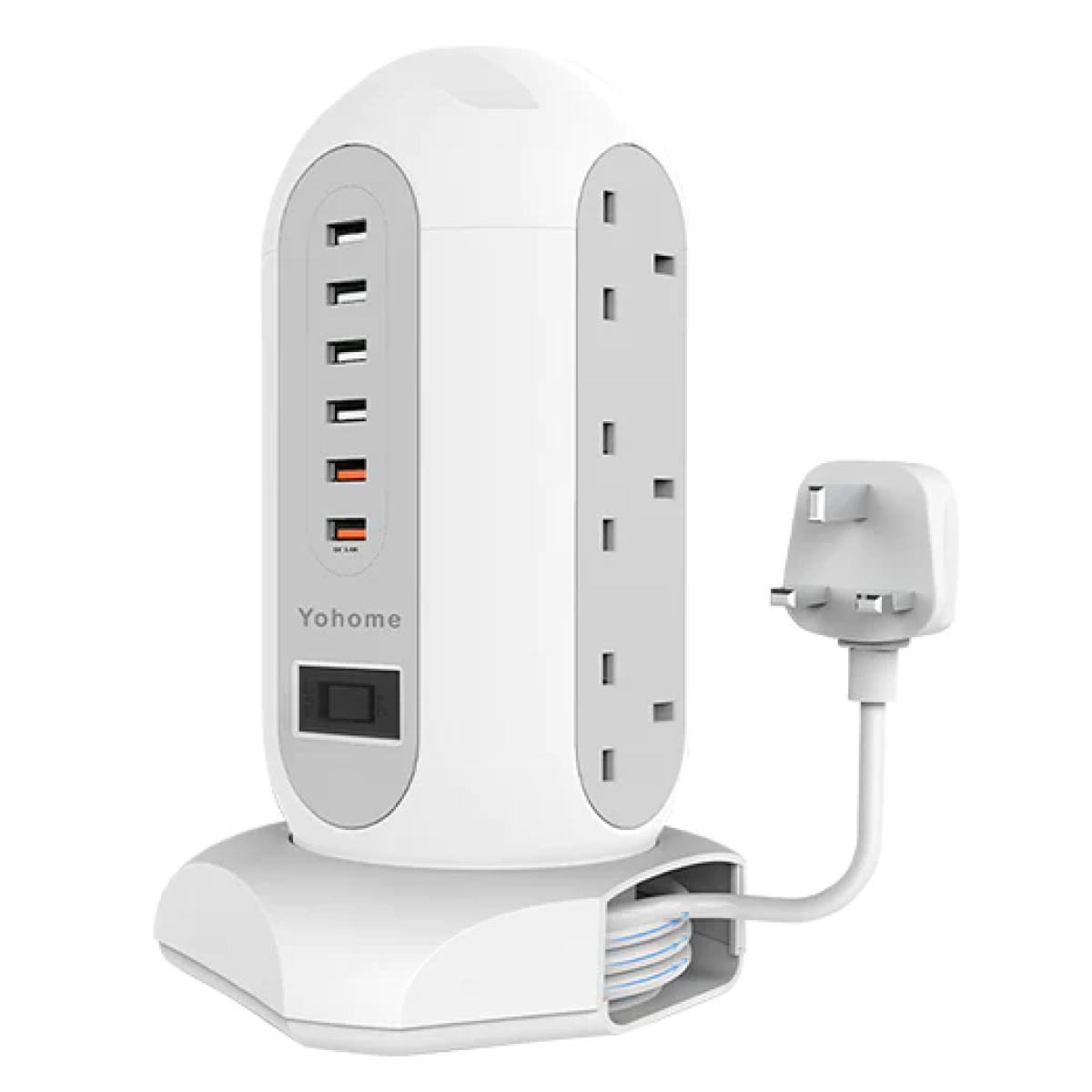 Yohome SM-YG6U9A 塔插式多功能智能安全收納拖板